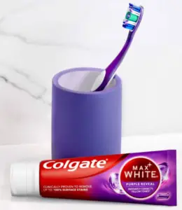 Purple toothpaste